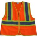 Petra Roc Inc Petra Roc Two Tone DOT Safety Vest, ANSI Class 2, Polyester Solid, Orange/Lime, S/M OV2-CB1-S/M